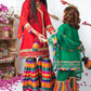Red - Girl's Gharara Dress