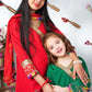Red - Girl's Gharara Dress