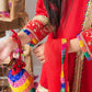 Red - Girl's Gharara Dress