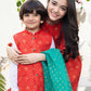 Red -  Boy's Kameez, Shalwar & Waistcoat