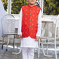 Red -  Boy's Kameez, Shalwar & Waistcoat
