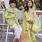 Lemon Green : Boy's Kameez, Shalwar & Waistcoat