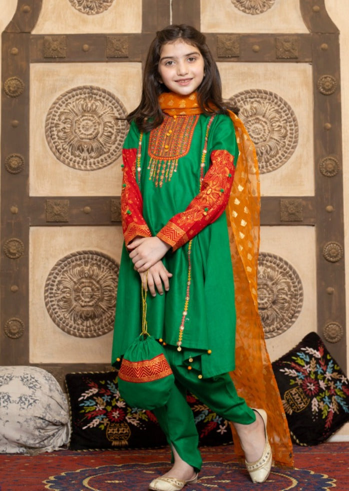 Green - Girl's Dress