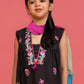 Black- Girl's Embroidered Gharara