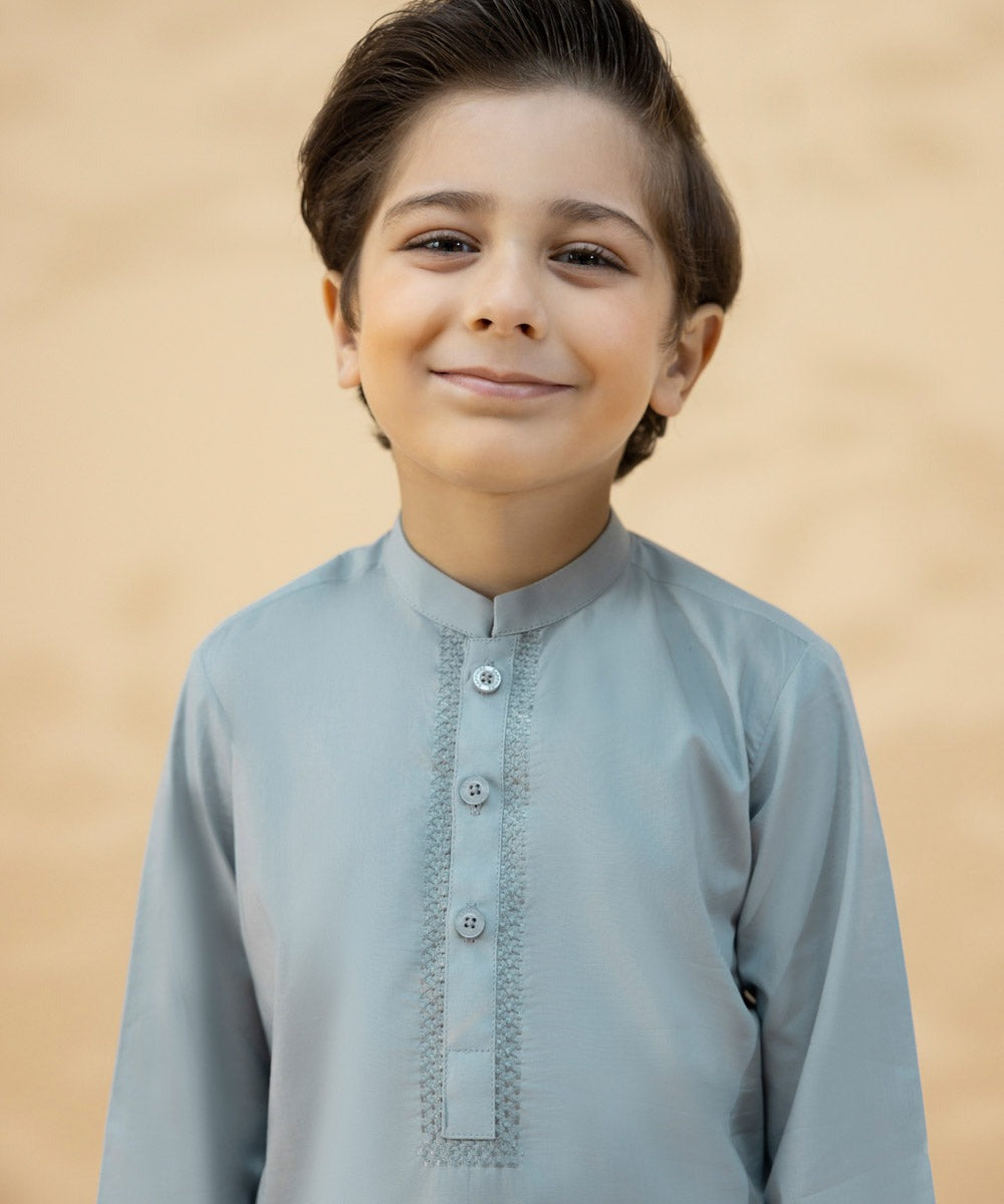 Grey - Boy's Kurta & Shalwar