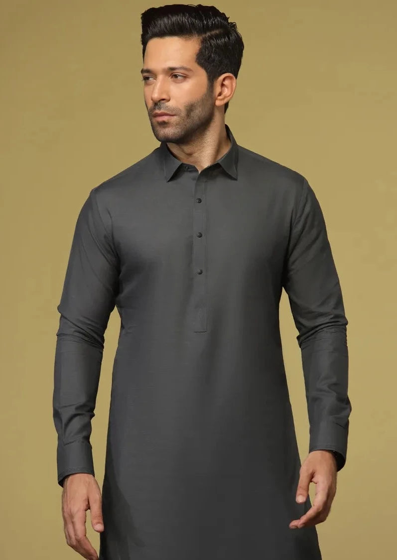 Grayish Green - Men's Kameez Shalwar