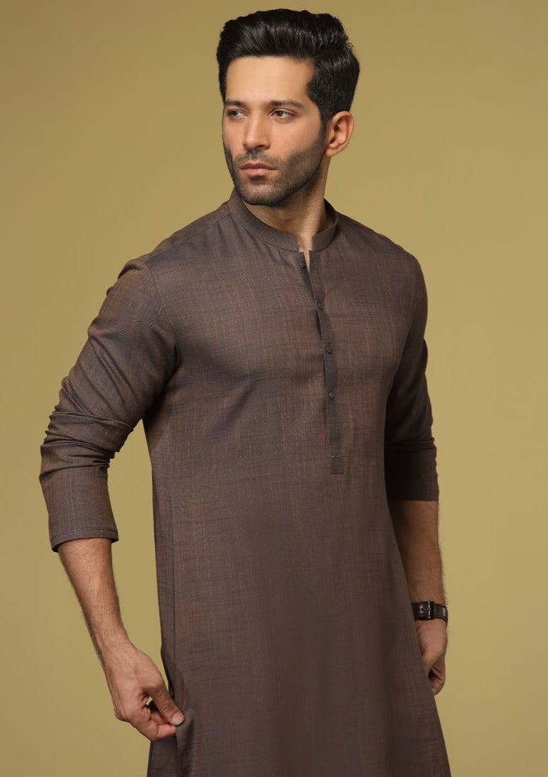Brown - Men's Kurta