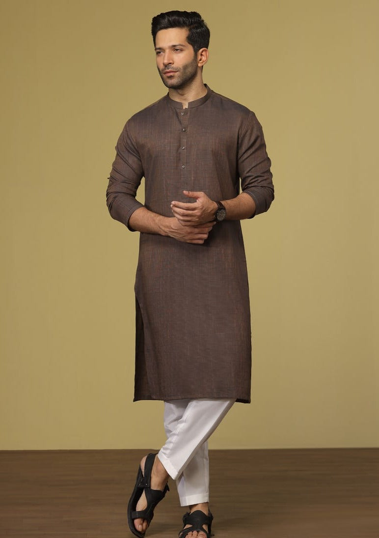 Brown - Men's Kurta