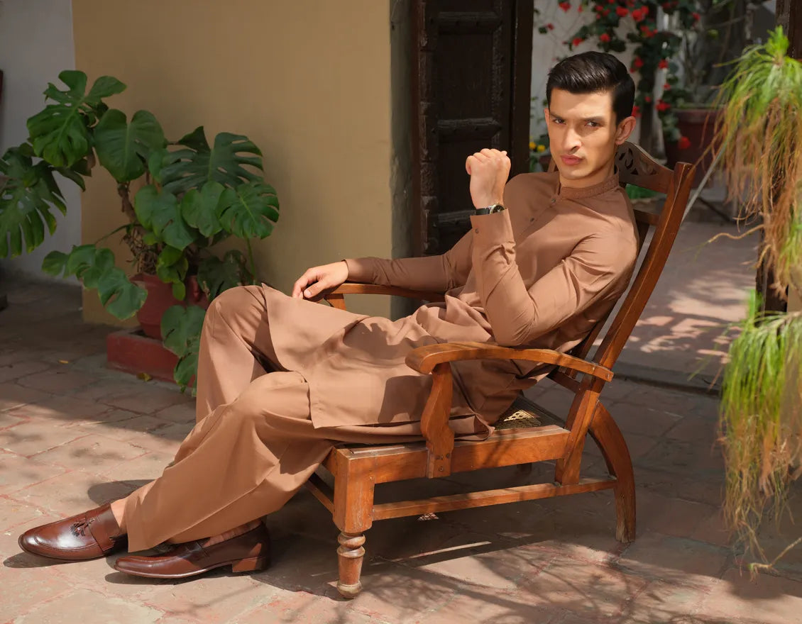Rust - Men's Kameez Shalwar
