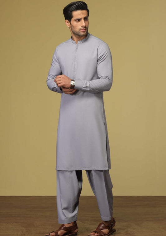 Grey - Men's Kameez Shalwar