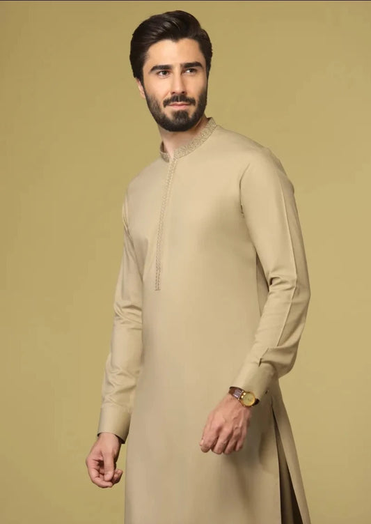 Olive - Men's Kameez Shalwar