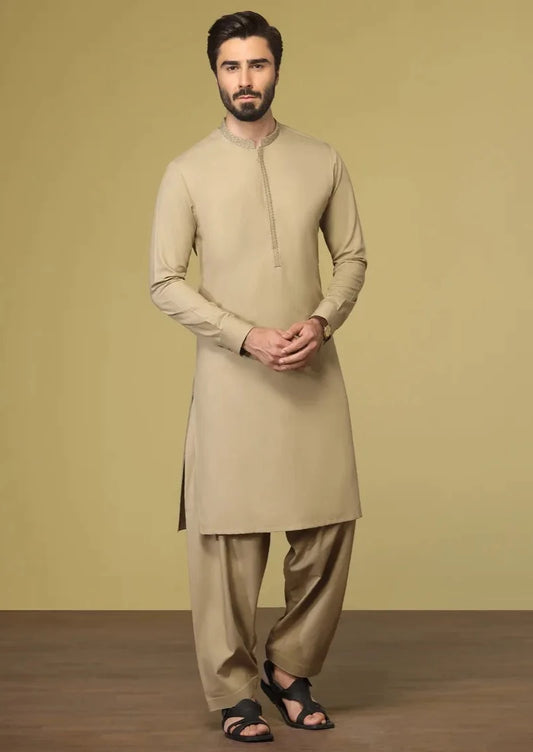 Olive - Men's Kameez Shalwar