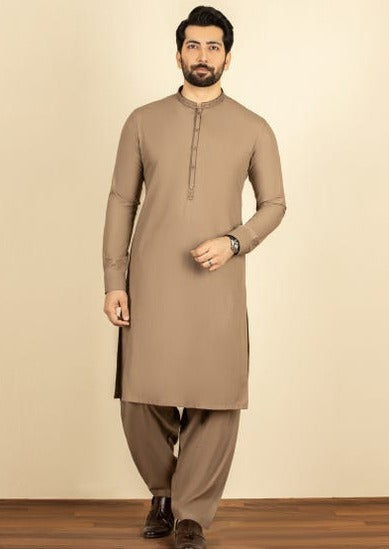 Light Brown - Men's Kameez Shalwar
