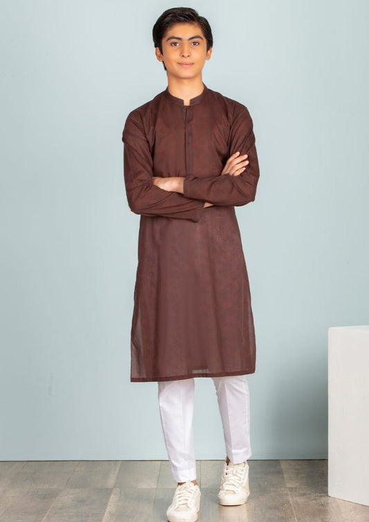Maroon - Teen Boys Kurta