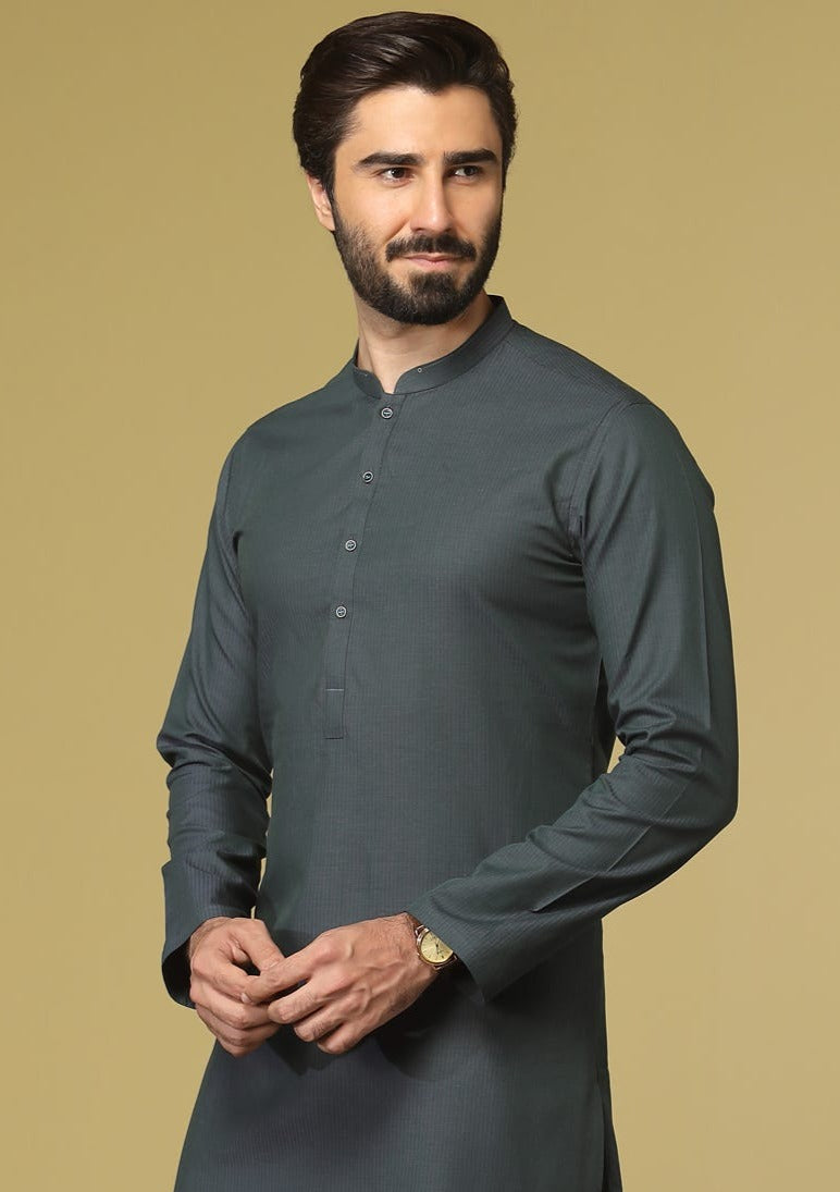 Dull Green - Men's Kurta