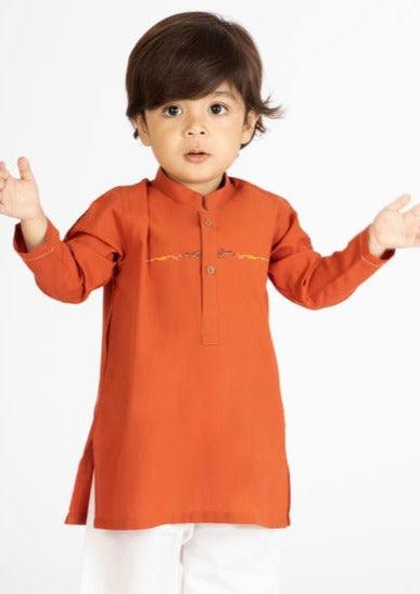 Rust - Infant Kurta Shalwar