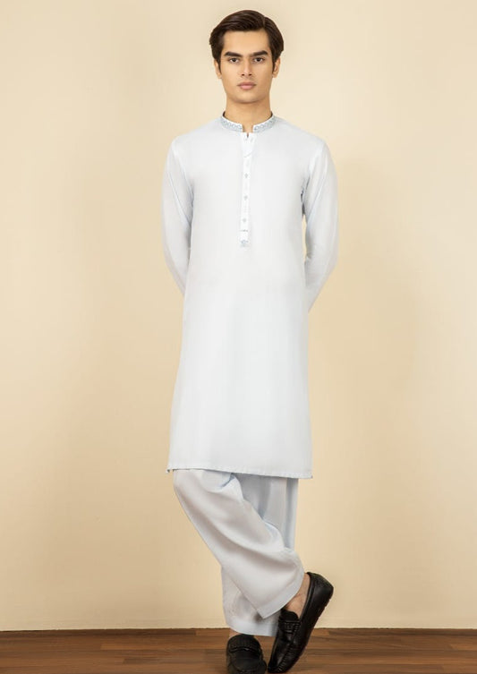 Sky Blue - Teen Boy's Kameez & Shalwar