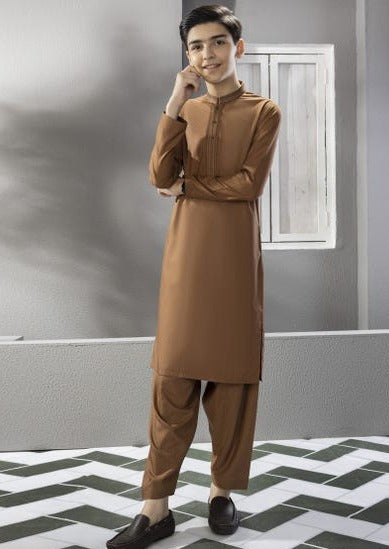 Rust - Boy's Kameez & Shalwar