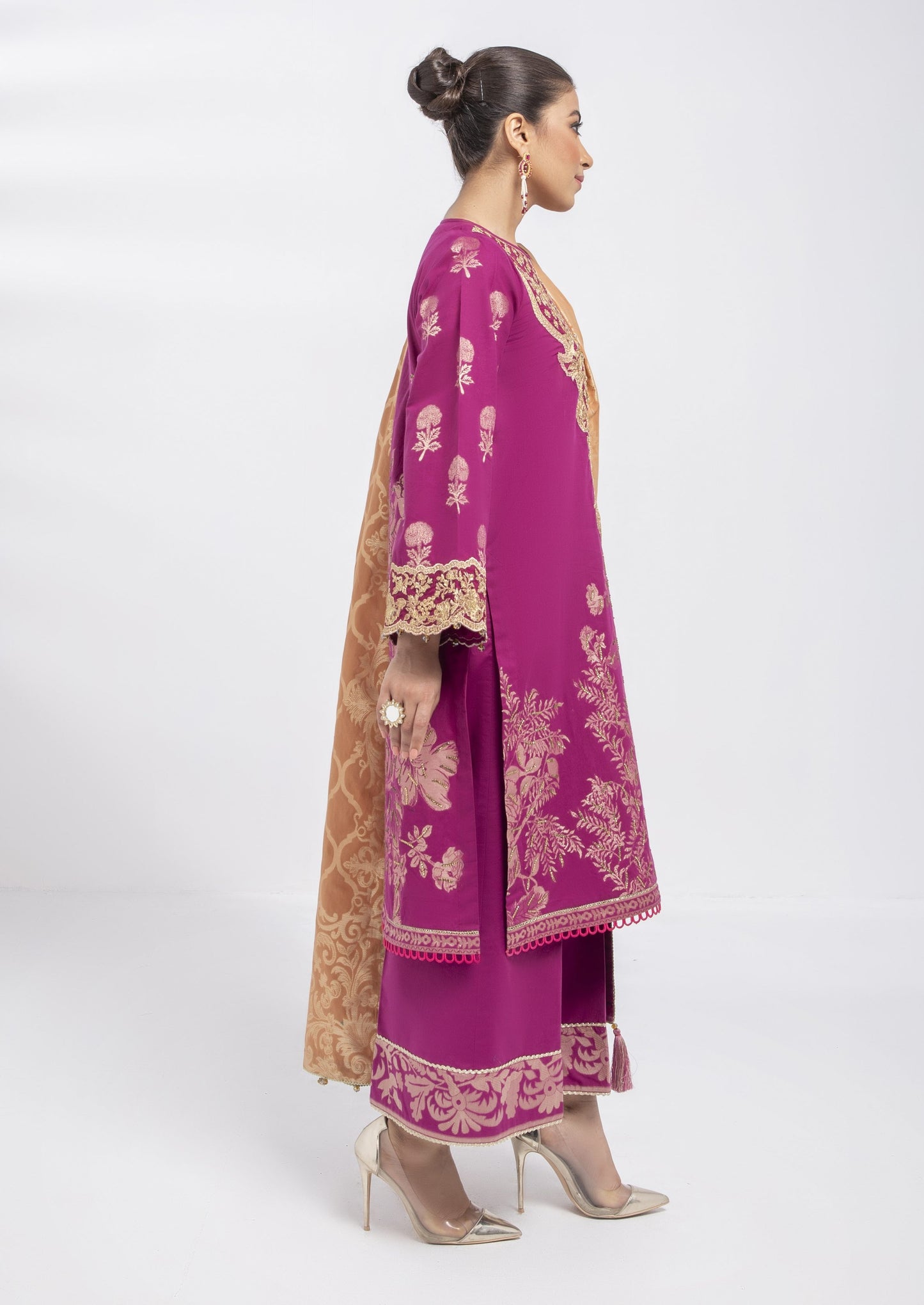 Pink & Beige : Women's Dress