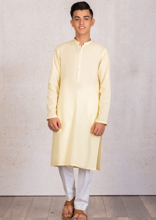 Lemon Yellow - Teen Boys Kurta
