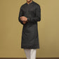 Black - Teen Boys Kurta