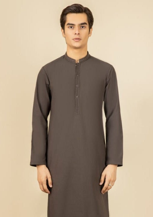 Mud Brown - Teen Boy's Kameez & Shalwar