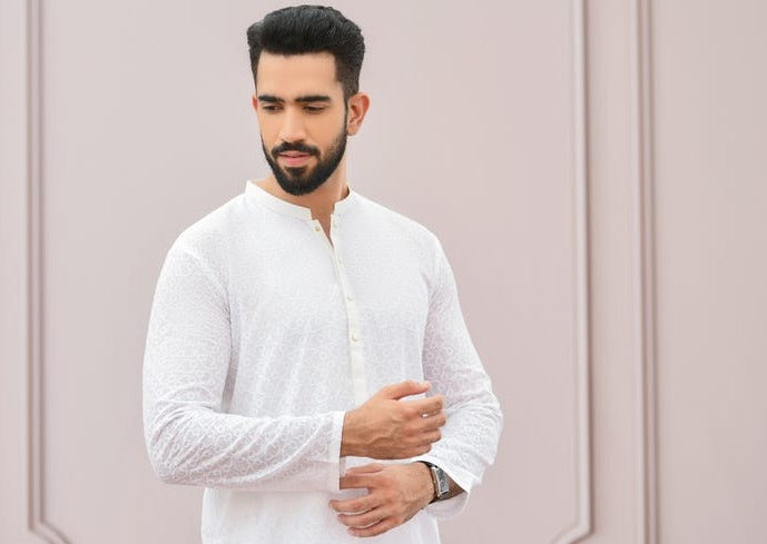 White- Men's Kurta