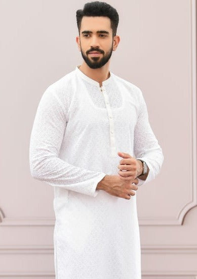 White- Men's Kurta