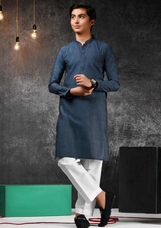 Denim Blue - Teen Boys Kurta