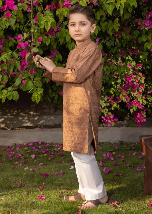 Rust Brown : Boy's Kurta