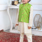 Gold & Parrot Green -  Boy's Kameez, Shalwar & Waistcoat