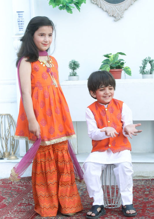 Orange - Girl's Dress