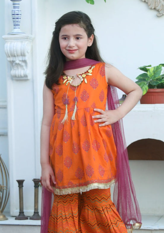 Orange - Girl's Dress