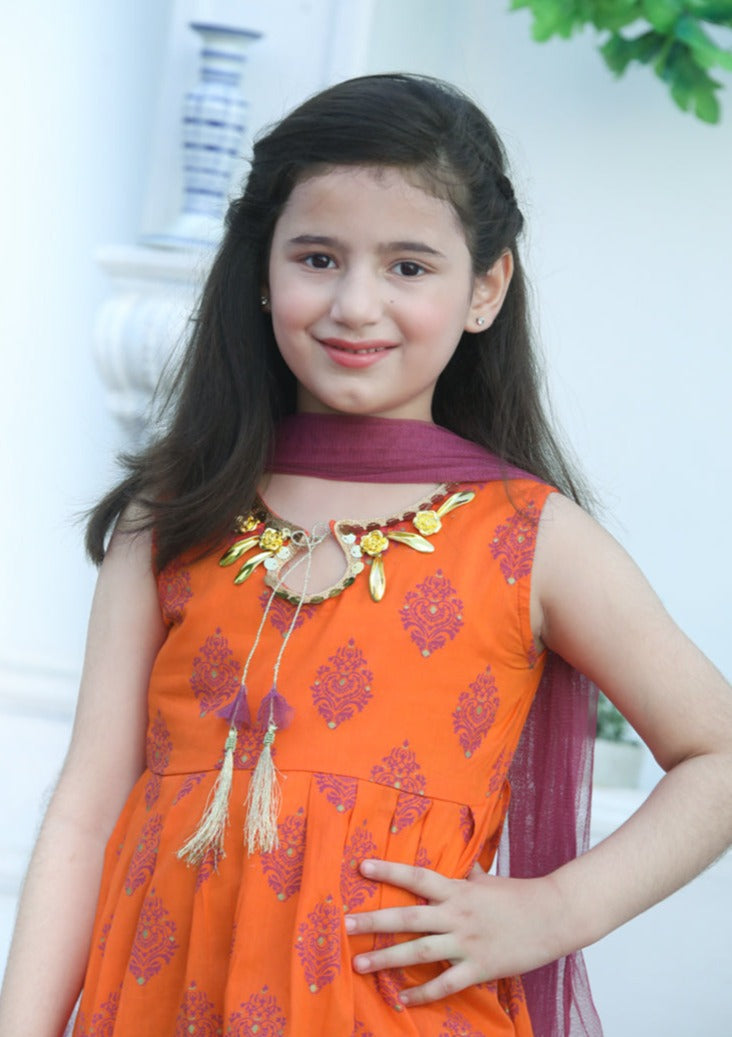Orange - Girl's Dress