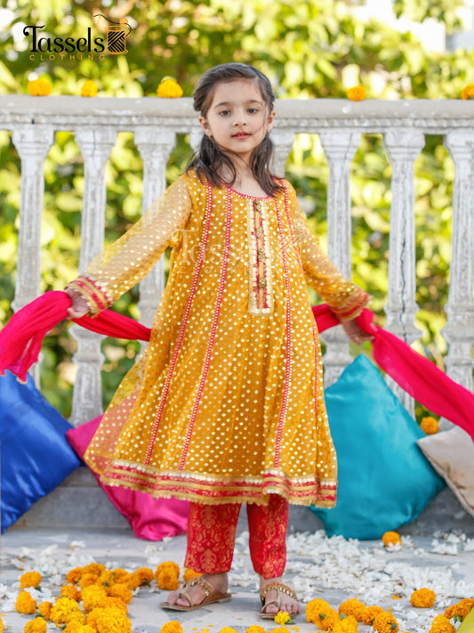 Chiragh - 3 Piece Embroidered Suit (5-12 Years)