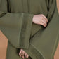 Olive : Button Through Abaya
