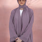 Mauve : Hand Embellished Abaya & Hijab Set