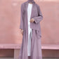 Mauve : Hand Embellished Abaya & Hijab Set