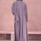 Mauve : Hand Embellished Abaya & Hijab Set