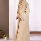 Beige : Button through Abaya