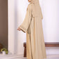 Beige : Button through Abaya