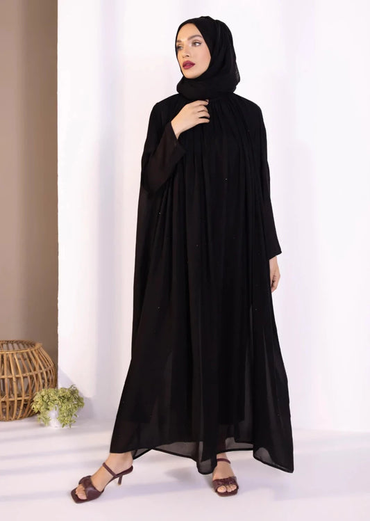 Black : Diamantese Detail Abaya