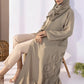 Beige : Abaya & Hijab Set