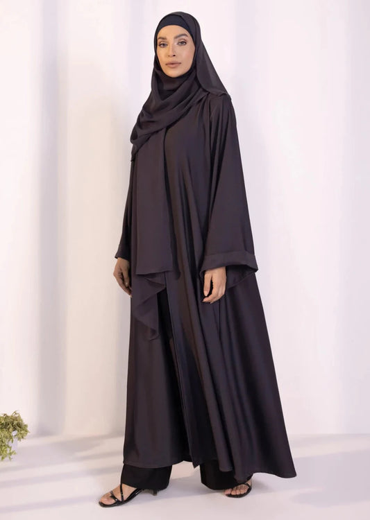 Charcoal : Abaya & Hijab Set