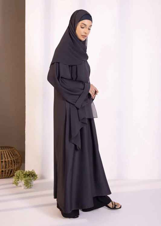 Charcoal : Abaya & Hijab Set