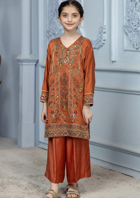 Orange - Girl's Kurta