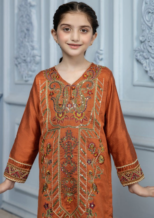 Orange - Girl's Kurta