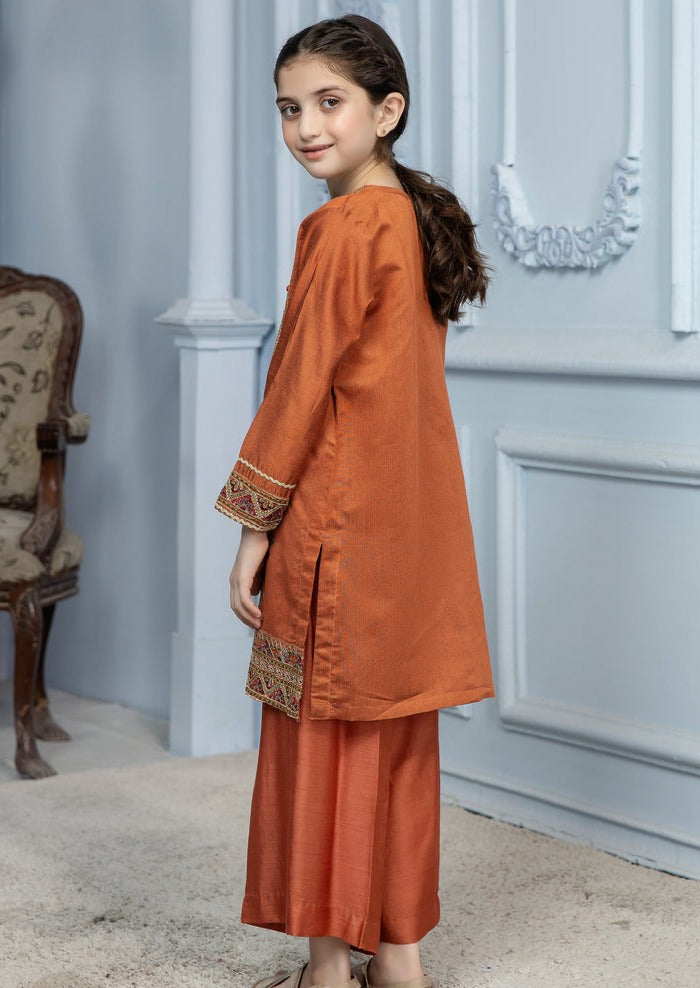 Orange - Girl's Kurta