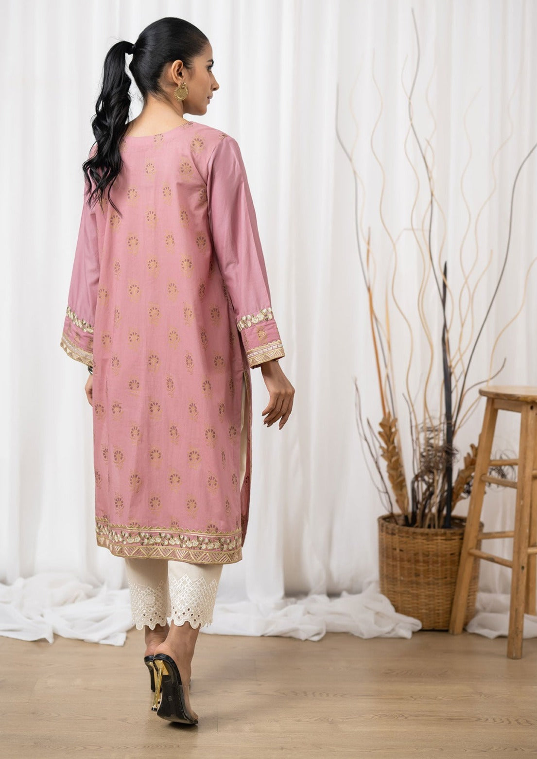 Pink - Women's  Kurta
