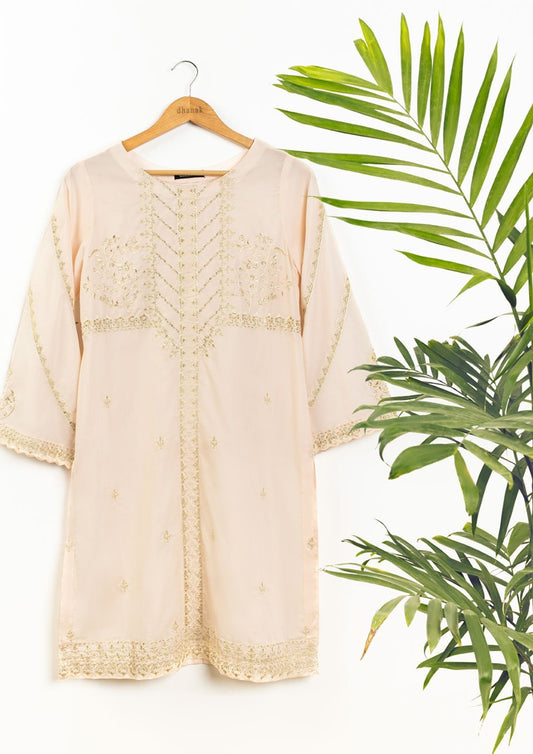 Peach : Embroidered Kurta (Shirt only)